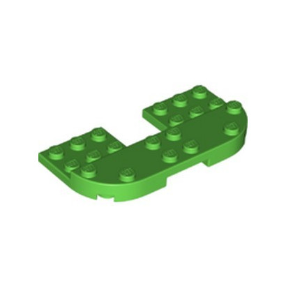 LEGO 6340682 PLATE 8X4X2/3, 1/2 CIRCLE, CUT OUT - BRIGHT GREEN