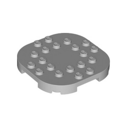 LEGO 6299919 PLATE, 6X6X2/3 CIRCLE W/ REDUCED KNOBS - MEDIUM STONE GREY
