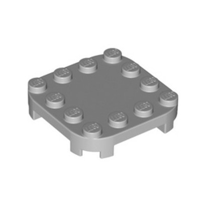 LEGO 6294703 PLATE 4X4X2/3 CIRCLE W/ REDUCED KNOBS - MEDIUM STONE GREY