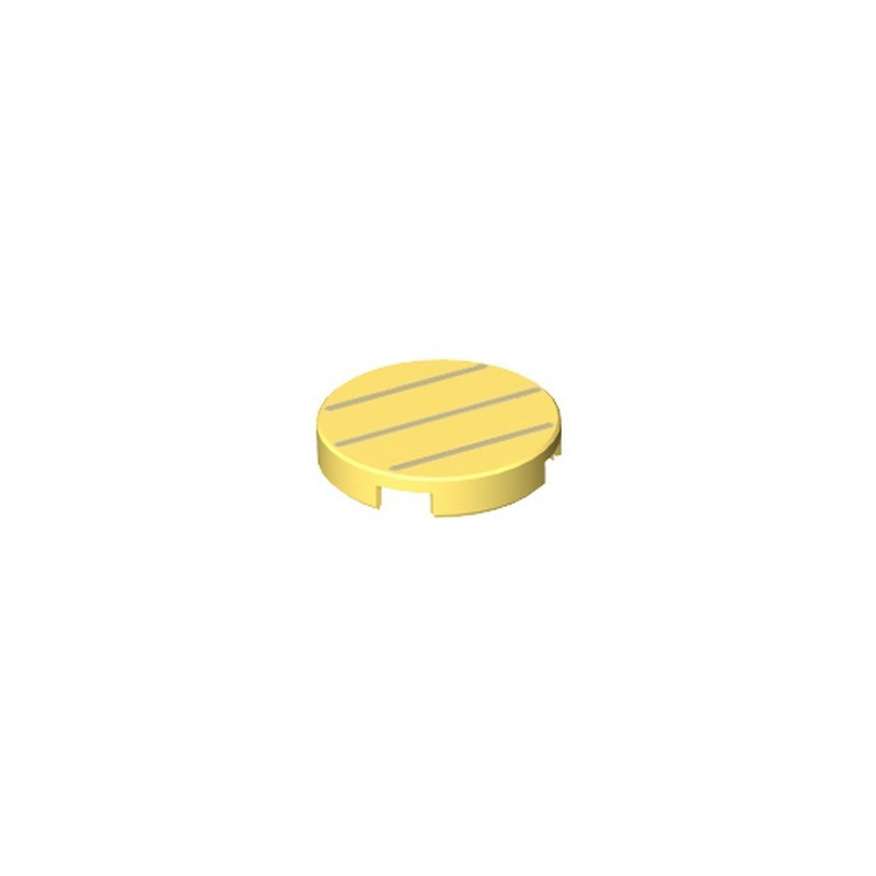 LEGO 6310506 PLATE LISSE RONDE 2X2, IMPRIME - COOL YELLOW