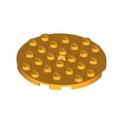 LEGO 6131694 PLATE RONDE 6X6 - FLAME YELLOWISH ORANGE