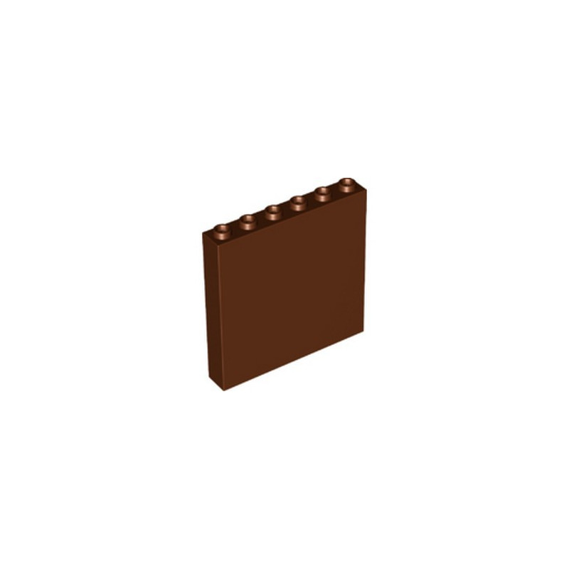 LEGO 6318733 MUR / CLOISON 1X6X5 - REDDISH BROWN