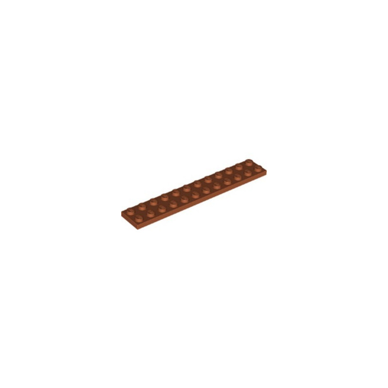 LEGO 6351289 PLATE 2X12 - DARK ORANGE
