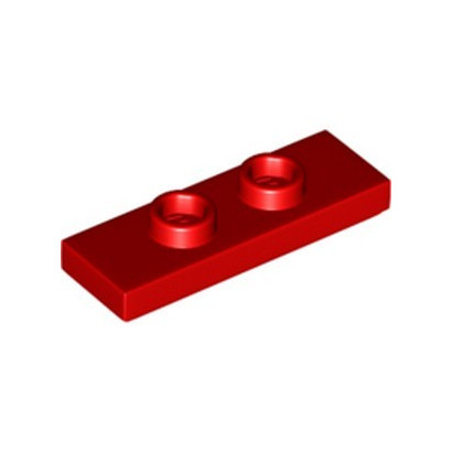 LEGO 6251410 PLATE 1X3 W/ 2 KNOBS - RED