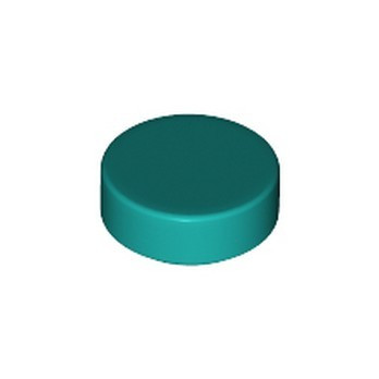 LEGO 6311437 PLATE LISSE ROND 1X1 - BRIGHT BLUEGREEN