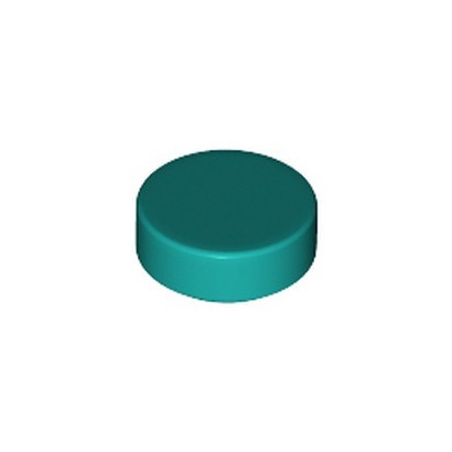 LEGO 6311437 PLATE LISSE ROND 1X1 - BRIGHT BLUEGREEN