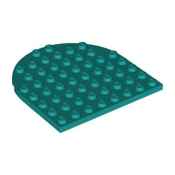 LEGO 6344003 PLATE 1/2 ROND 8X8 - BRIGHT BLUEGREEN