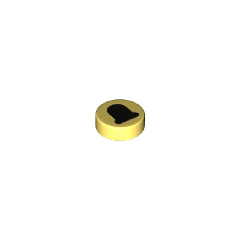 LEGO 6337919 PLATE LISSE 1X1 ROND IMPRIME - COOL YELLOW