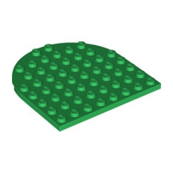 LEGO 6345559 PLATE 1/2 ROND 8X8 - DARK GREEN