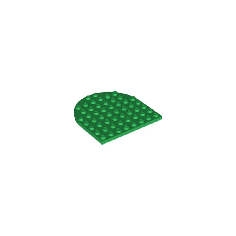 LEGO 6345559 PLATE 1/2 ROND 8X8 - DARK GREEN