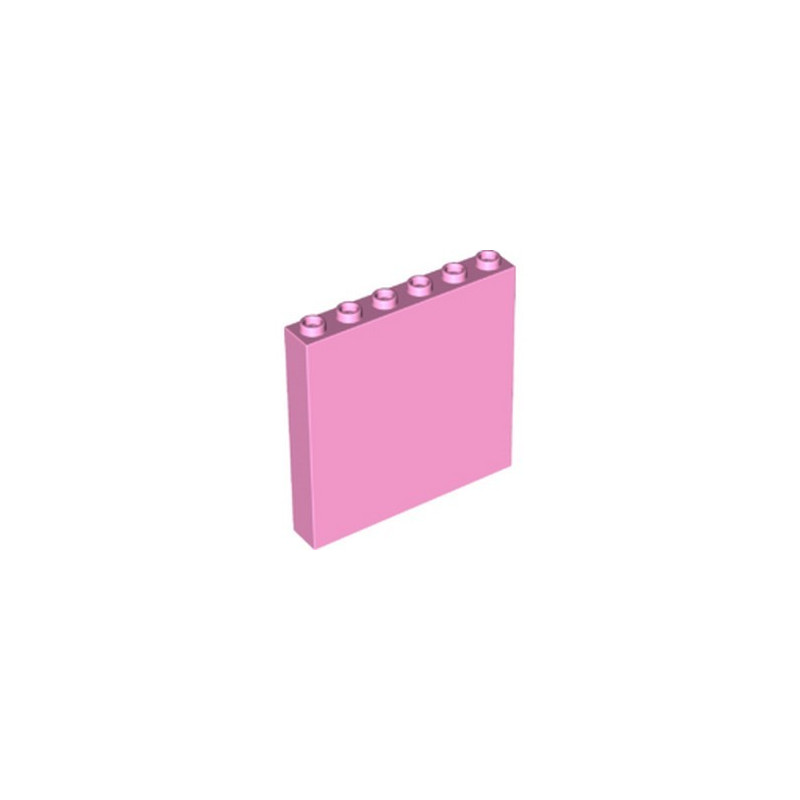 LEGO 6348273 MUR / CLOISON 1X6X5 - ROSE CLAIR