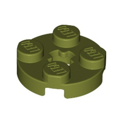 LEGO 6186035 PLATE 2X2 ROND - OLIVE GREEN