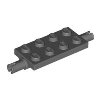 LEGO 6351293 SUPPORT DE ROUE 2X4 - DARK STONE GREY