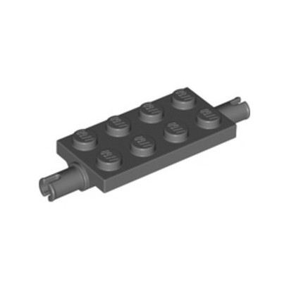 LEGO 6351293 SUPPORT DE ROUE 2X4 - DARK STONE GREY