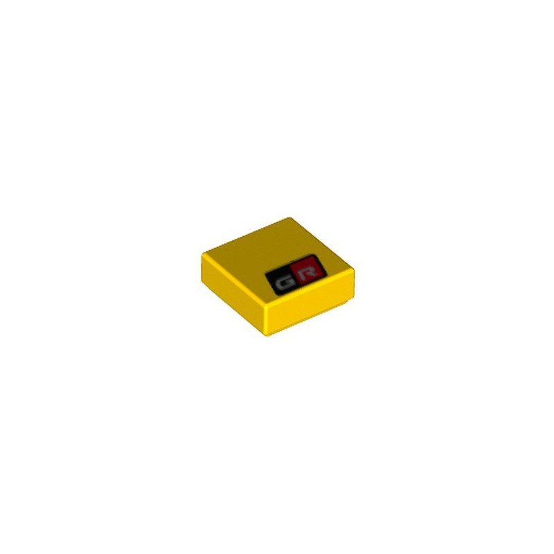 LEGO 6323896 PLATE LISSE 1X1 IMPRIME - JAUNE