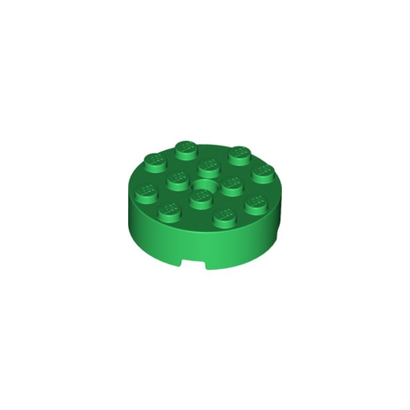 LEGO 6353424 BRIQUE RONDE 4X4 - DARK GREEN