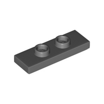 LEGO 6343852 PLATE 1X3 W/ 2 KNOBS - DARK STONE GREY