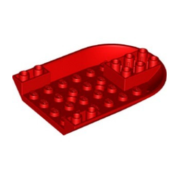 LEGO 6346110 BOTTOM 6X8 W. DOUBLE BOW INVERTED - RED