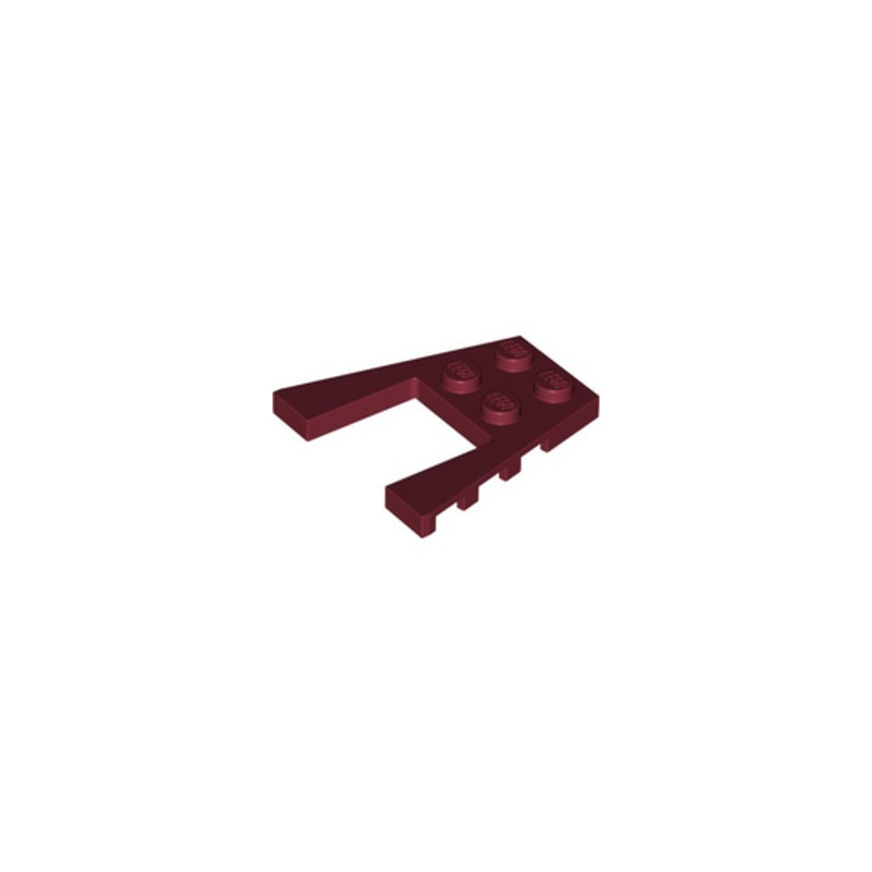 LEGO 6350370 PLATE 4X4 W/ANGLE - NEW DARK RED