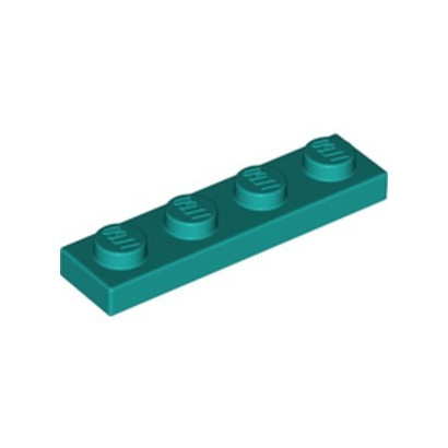 LEGO 6350418 PLATE 1X4 - BRIGHT BLUEGREEN