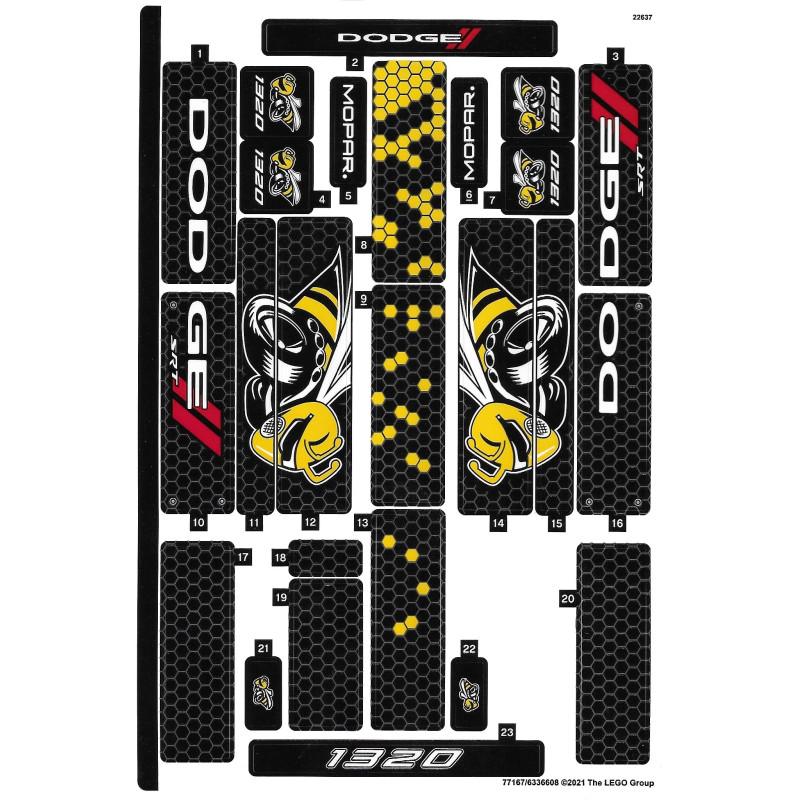 Stickers / Autocollant Lego Speed Champions 76904-2