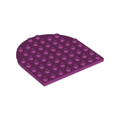 LEGO 6349472 PLATE 1/2 ROND 8X8 - MAGENTA