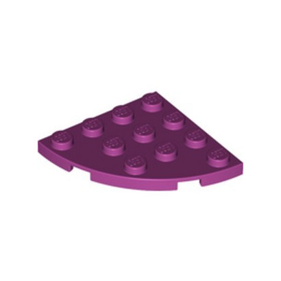 LEGO 6222803 PLATE 4X4, 1/4 CIRCLE - MAGENTA