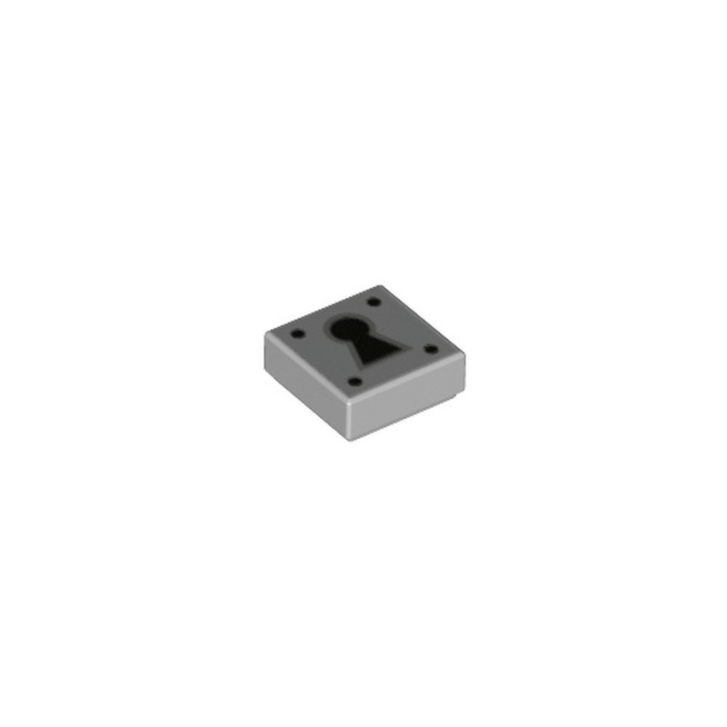 LEGO 6251308 SERRURE 1X1 IMPRIME SERRURE - MEDIUM STONE GREY