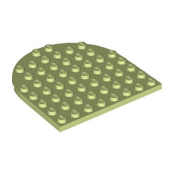 LEGO 6349713 PLATE 1/2 ROND 8X8 - SPRING YELLOWISH GREEN