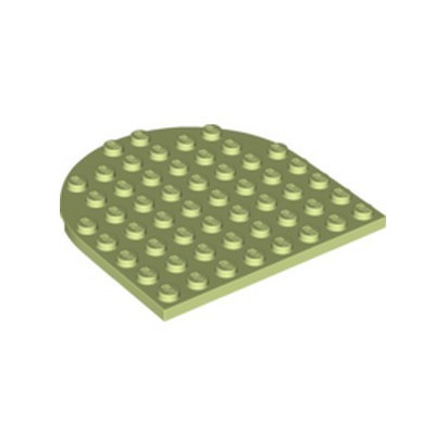 LEGO 6349713 PLATE 1/2 ROND 8X8 - SPRING YELLOWISH GREEN
