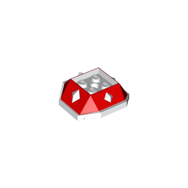 LEGO 6302720 DESIGN BRICK 4X4 W/CUT ANGLE - RED
