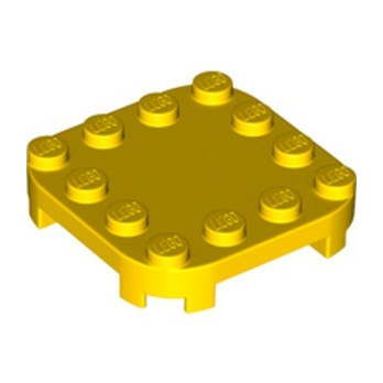 LEGO 6314197 PLATE 4X4X2/3 CIRCLE W/ REDUCED KNOBS - JAUNE
