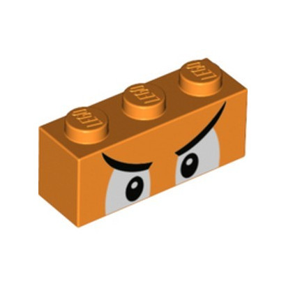 LEGO 6353862 BRICK 1X3, PRINTED - ORANGE