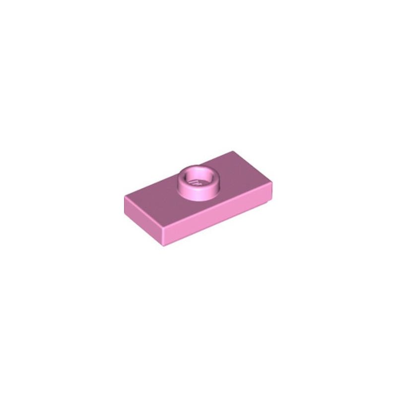 LEGO 6264994 PLATE 1X2 W. 1 KNOB - ROSE CLAIR