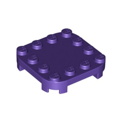 LEGO 6334094 PLATE 4X4X2/3 CIRCLE W/ REDUCED KNOBS - MEDIUM LILAC