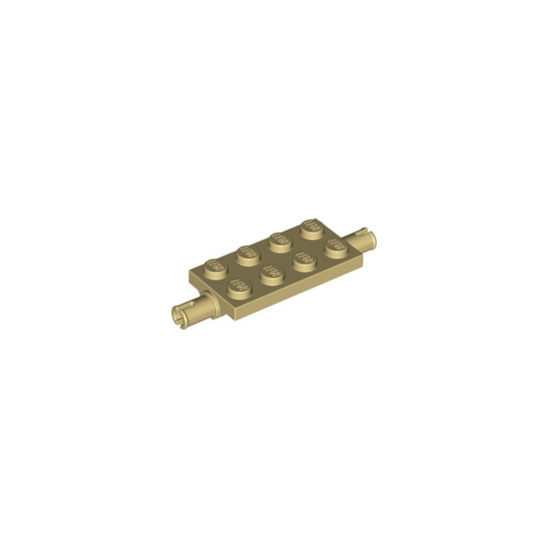 LEGO 6365628 SUPPORT ROUE 2X4 - BEIGE