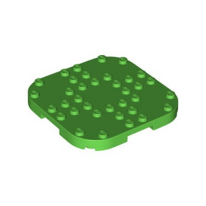 LEGO 6301641 PLATE, 8X8X2/3 CIRCLE W/ REDUCED KNOBS - BRIGHT GREEN