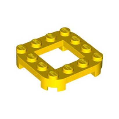 LEGO 6364059 PLATE 4X4X2/3, CIRCLE, 2X2 HOLE - YELLOW