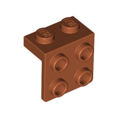 LEGO 6361744 ANGLE PLATE 1X2 / 2X2 - DARK ORANGE