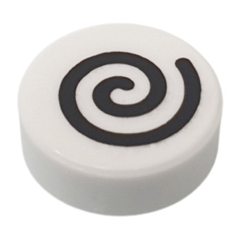 LEGO PLATE LISSE ROND 1X1 IMPRIME - BLANC