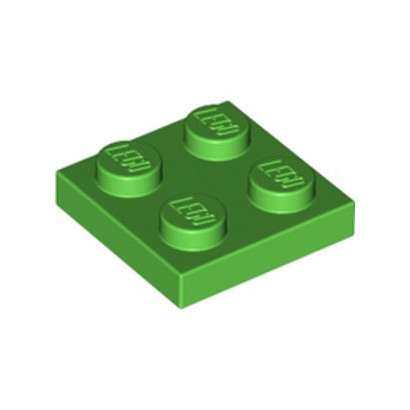 LEGO 6357612 PLATE 2X2 - BRIGHT GREEN