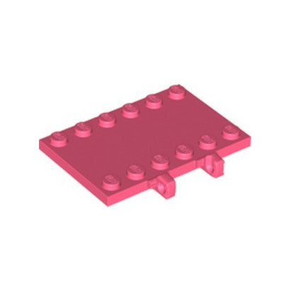 LEGO 6317511 PLATE 4X6 W/V STUB - CORAL