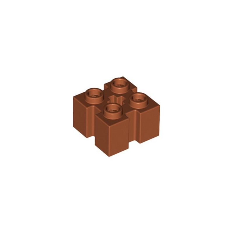LEGO 6315198 BRICK 2X2 W/GROOVE - DARK ORANGE