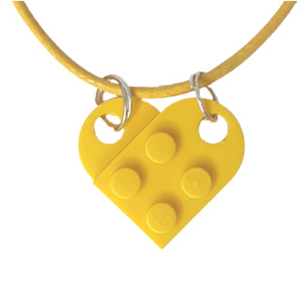Lego® Brick Heart Necklace - Yellow