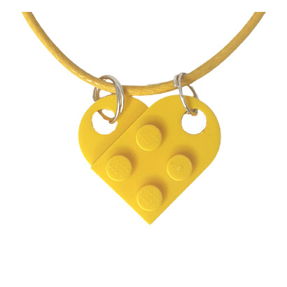 Collana cuore in mattoncini Lego® - Yellow