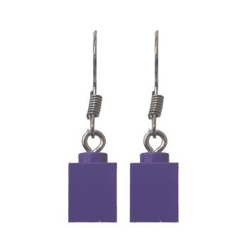 Lego® 1X1 Brick Earring - Medium Lilac