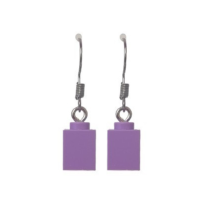 Lego® 1X1 Brick Earring - Medium Lavender