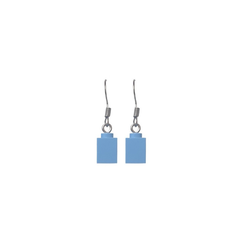 Lego® 1X1 Brick Earring - Medium Blue