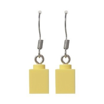 Lego® 1X1 Brick Earring - Cool Yellow