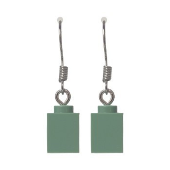 Lego® 1X1 Brick Earring - Sand Green